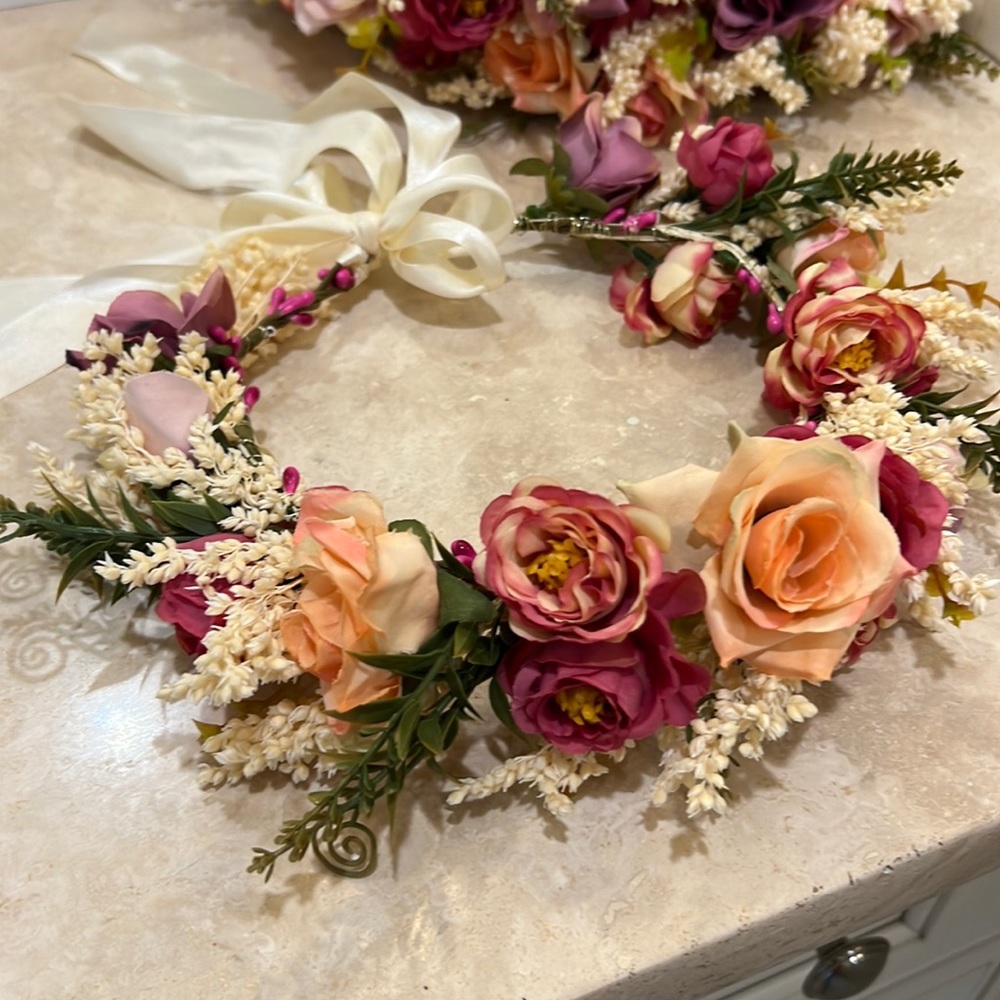 Vivivalue Rose Flower Crown Boho Flower Headband